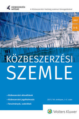 Közbeszerzési Szemle Közbeszerzési Szemle