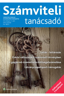 Számviteli Tanácsadó 2016/11. Számviteli Tanácsadó 2016/11.